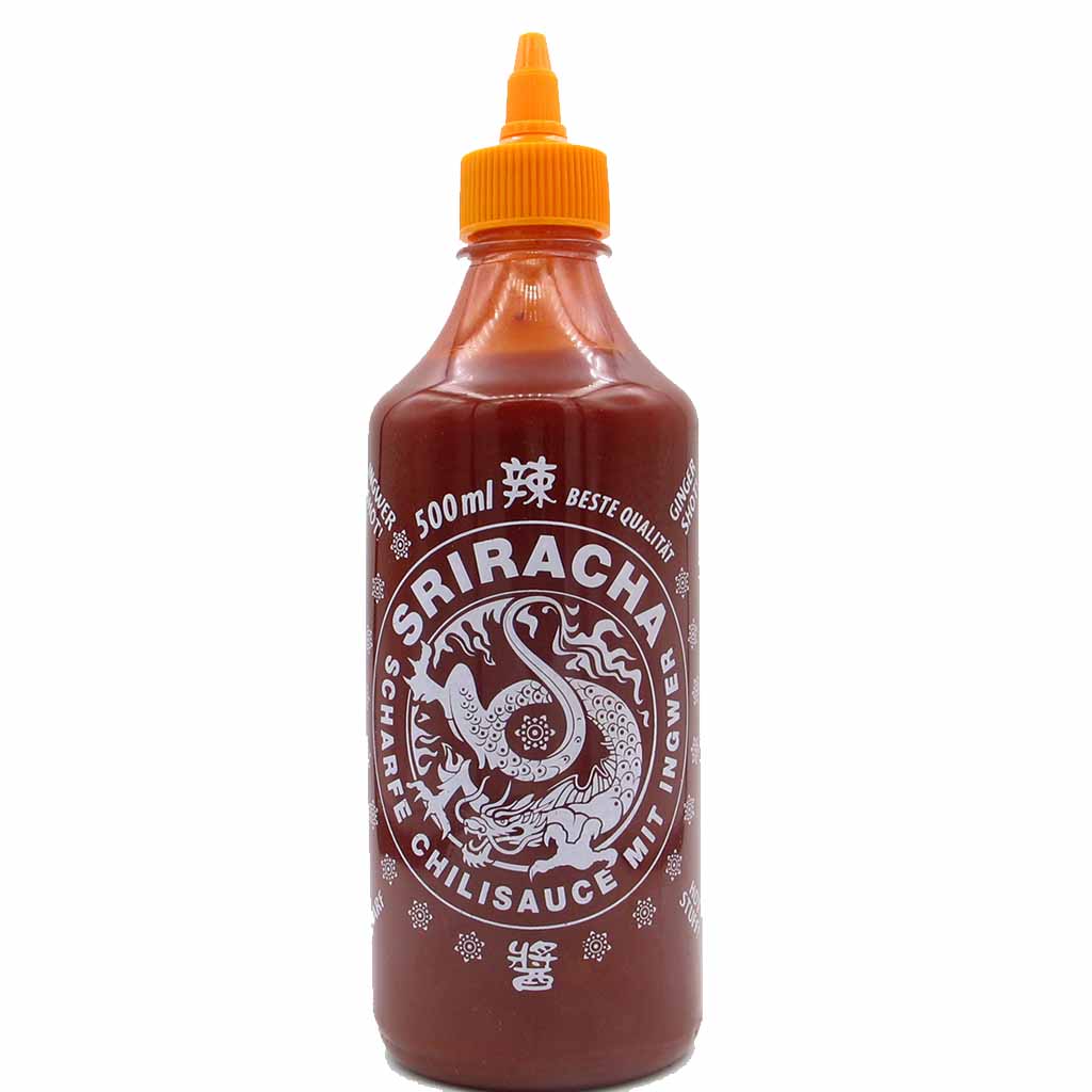 SRIRACHA Asia scharfe Chilisauce mit Ingwer 500ml MHD:24.10.25