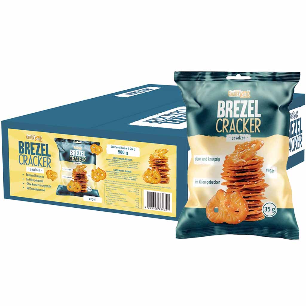 Hellma Brezel Cracker gesalzen 28x35g=980g MHD:14.2.25
