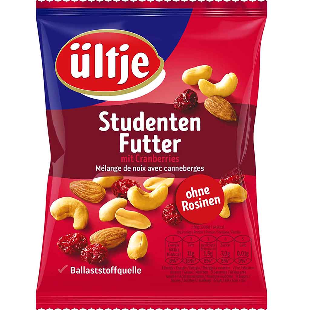 ültje Studentenfutter Cranberry 150g MHD:30.1.23