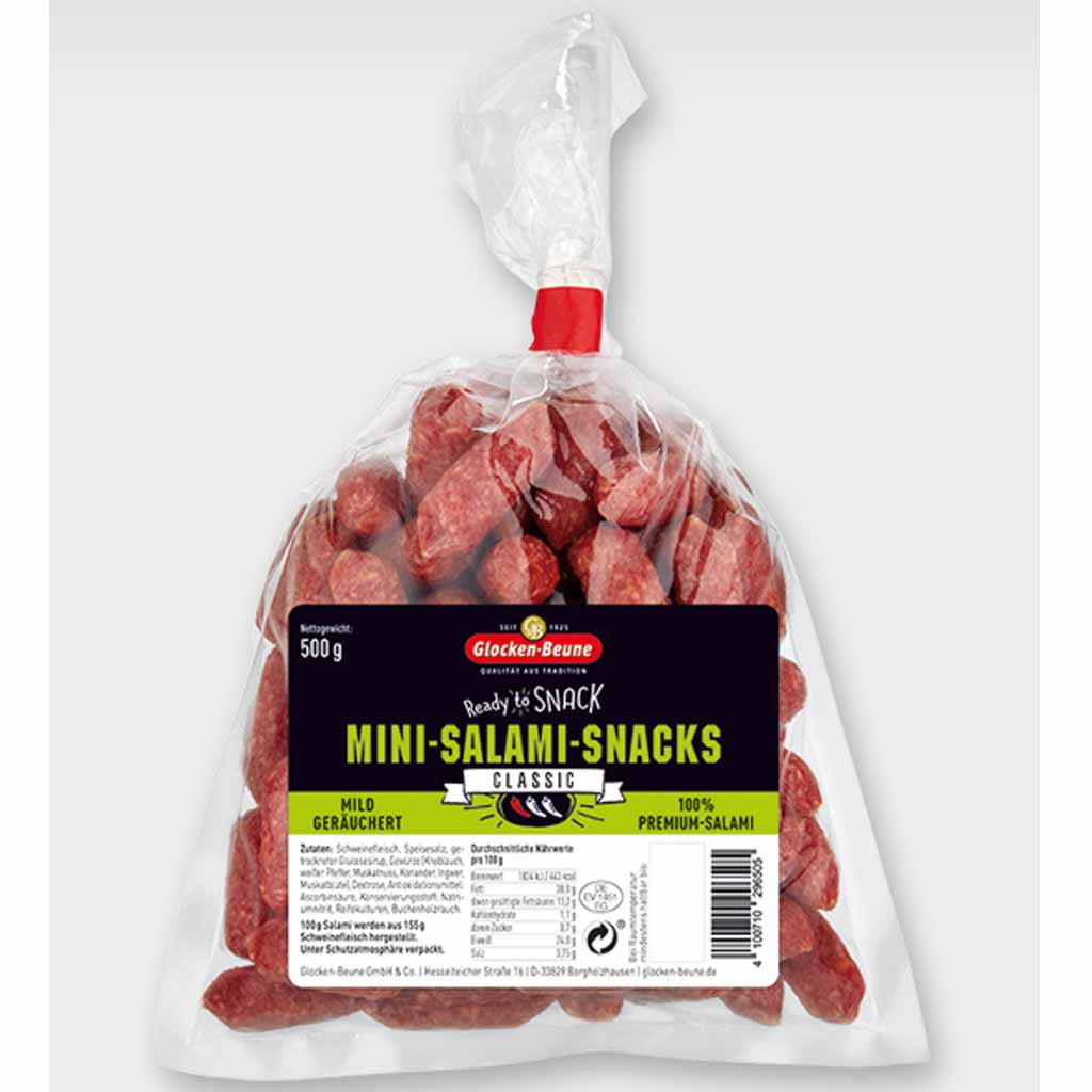 Glocken-Beune Mini Salami Snack Classic mild 500g MHD:4.11.24