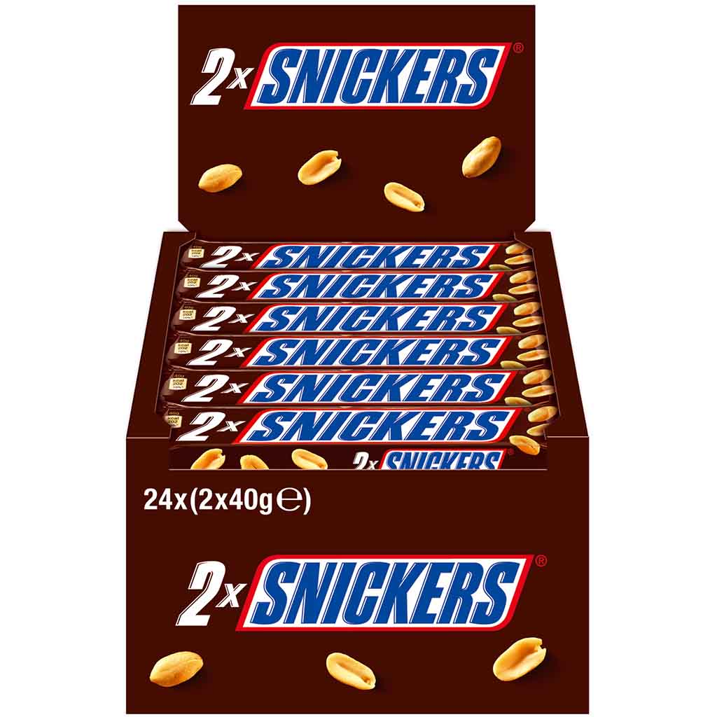 Snickers Doppelriegel 24x 80g=1920g MHD:1.6.25