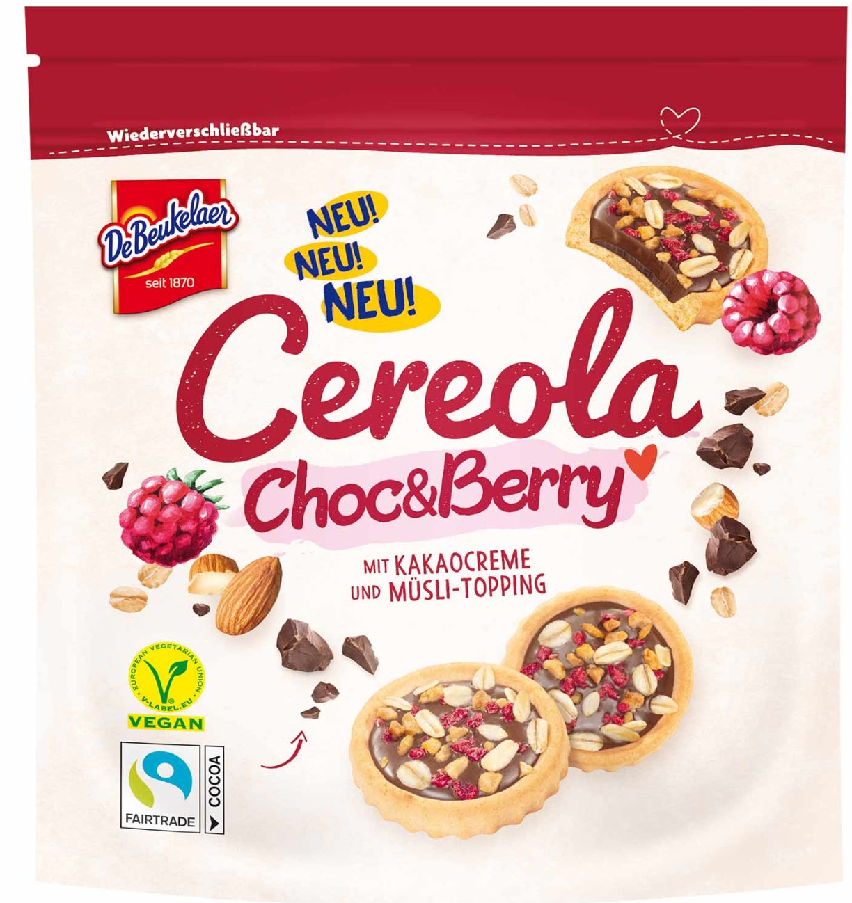 DeBeukelaer Cereola Choc & Berry 147g MHD:1.9.24
