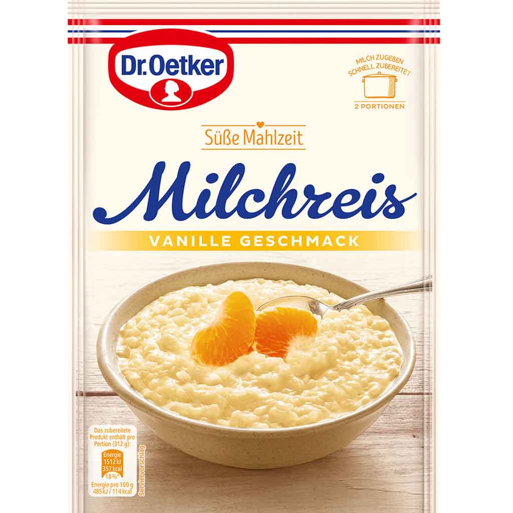 Dr.Oetker Milchreis Vanille 3er Pack 375g MHD:30.5.23