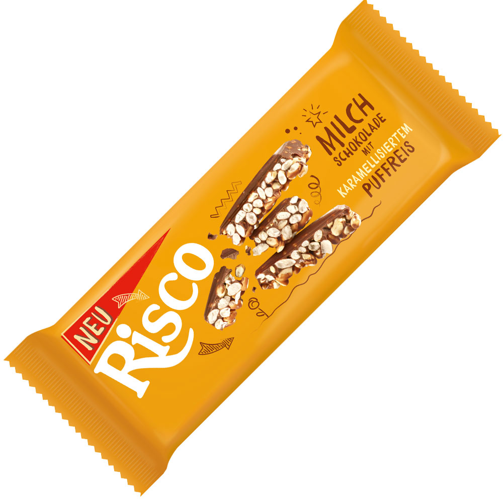 Risco karamelisierte Puffrei Schokolade 100g MHD:30.9.21