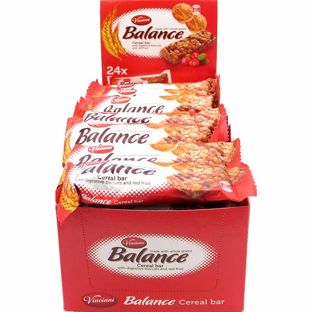 24x Vincinni Balance Cerealien Riegel Biscuits & red Fruit á 23g=552g MHD:30.4.21