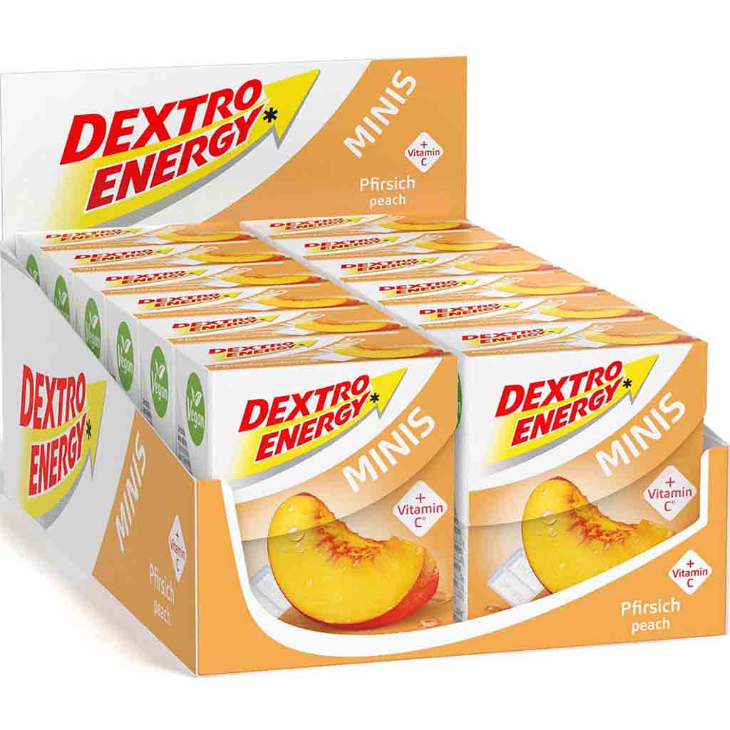 12x Dextro Energy Minis Pfirsich á 50g=600g MHD:28.5.25