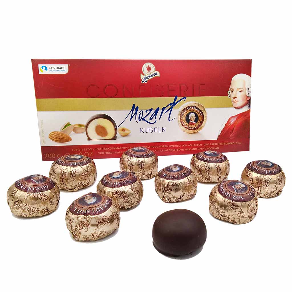 Halloren Confiserie Mozart Kugeln 10er 200g MHD:7.6.24