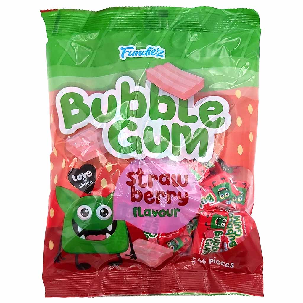 Fundiez Bubble Gum Strawberry 46er Packung 140g  EAN 8710998510598