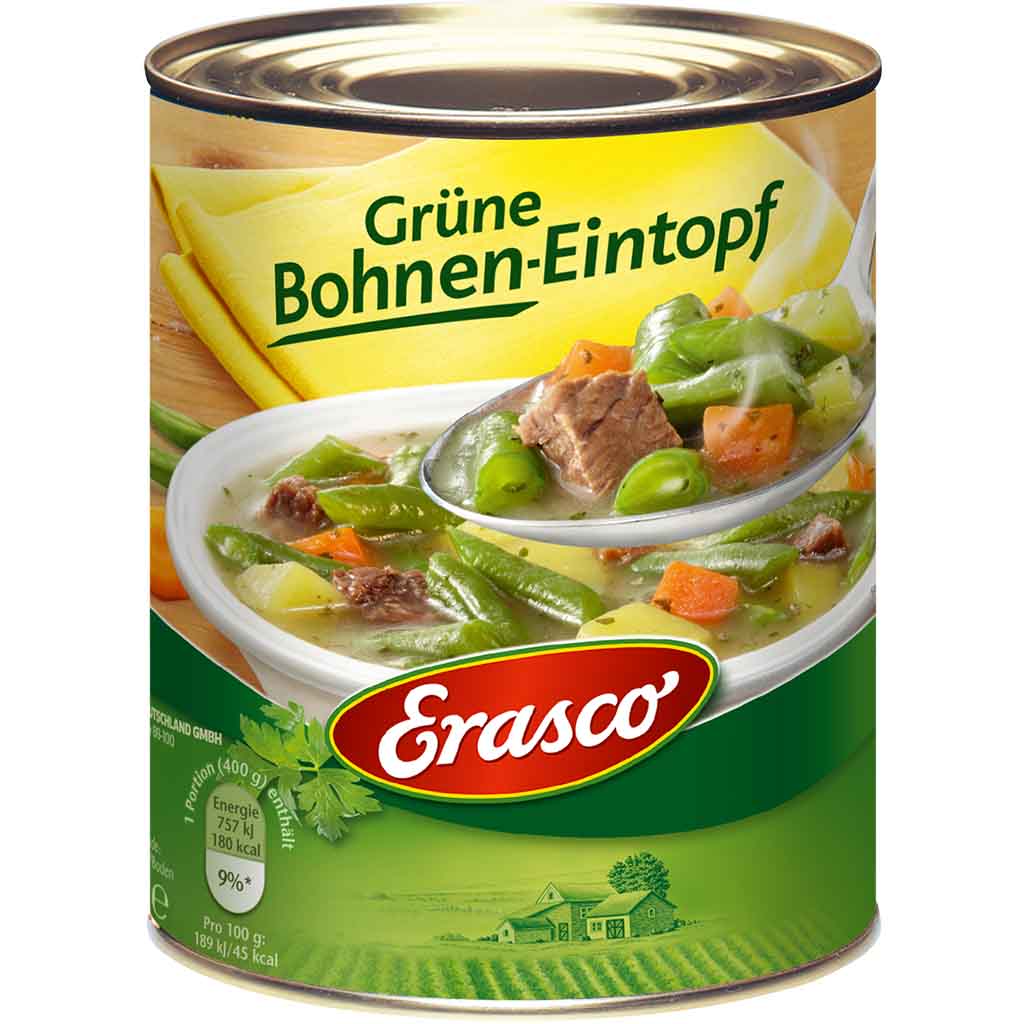 Erasco Eintopf Grüne Bohnen-Eintopf 800g MHD:30.12.27