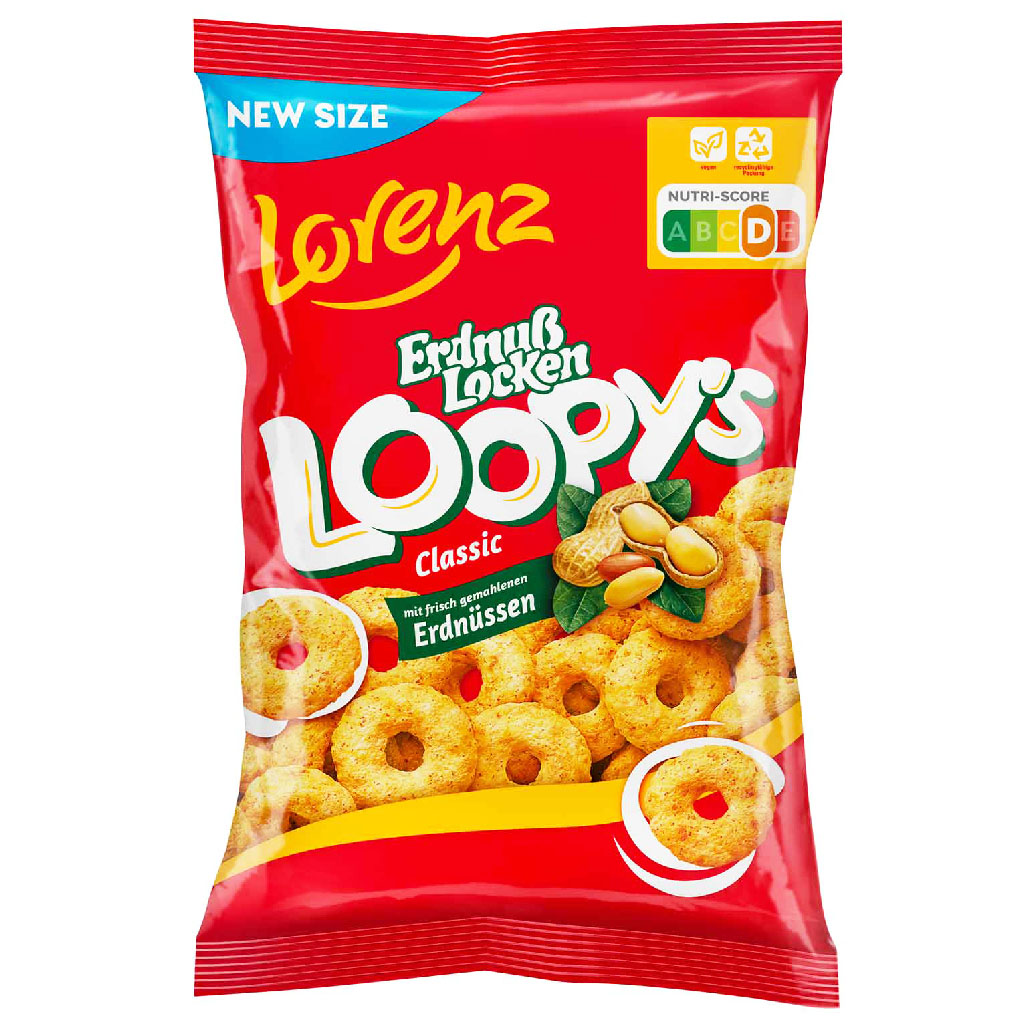 Lorenz Erdnuß Locken Loopy's 130g MHD:12.11.24