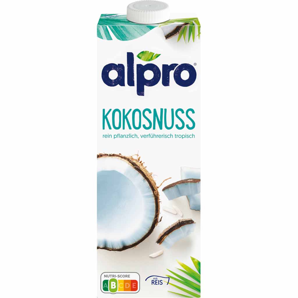 Alpro Kokosnuss mit Reis ohne Zucker 1 L Kokosdrink EAN 5411188116592