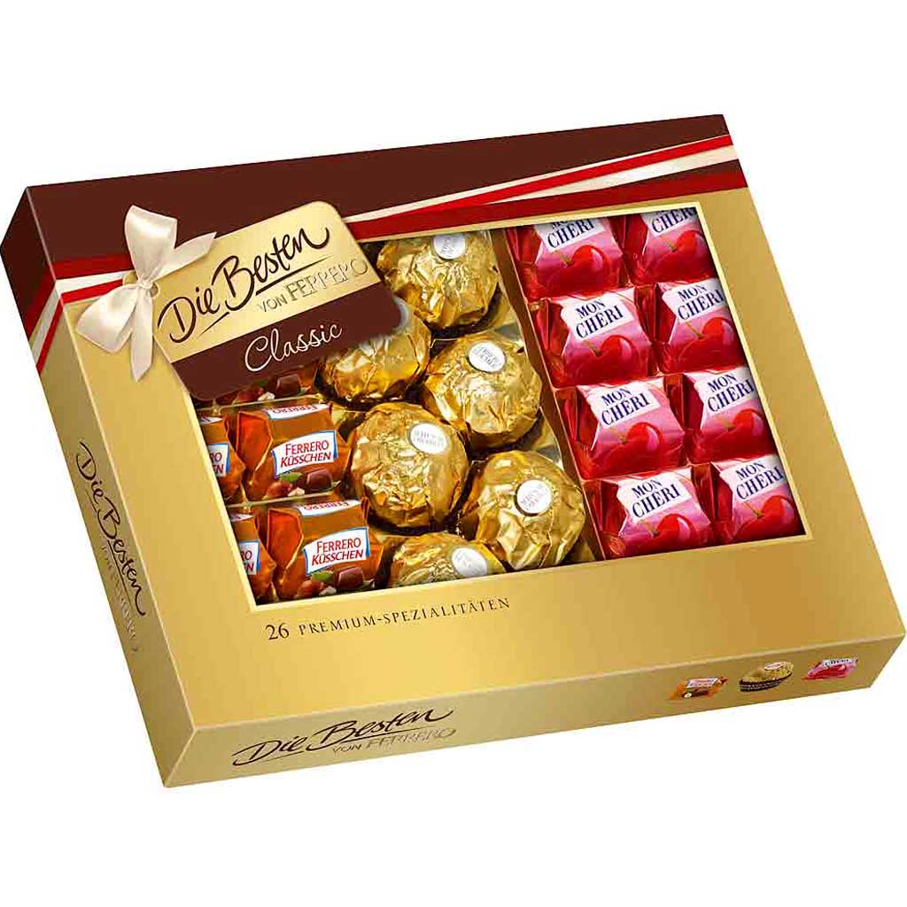 Die Besten von Ferrero Classic 269g Rocher - Mon Cheri - Küsschen