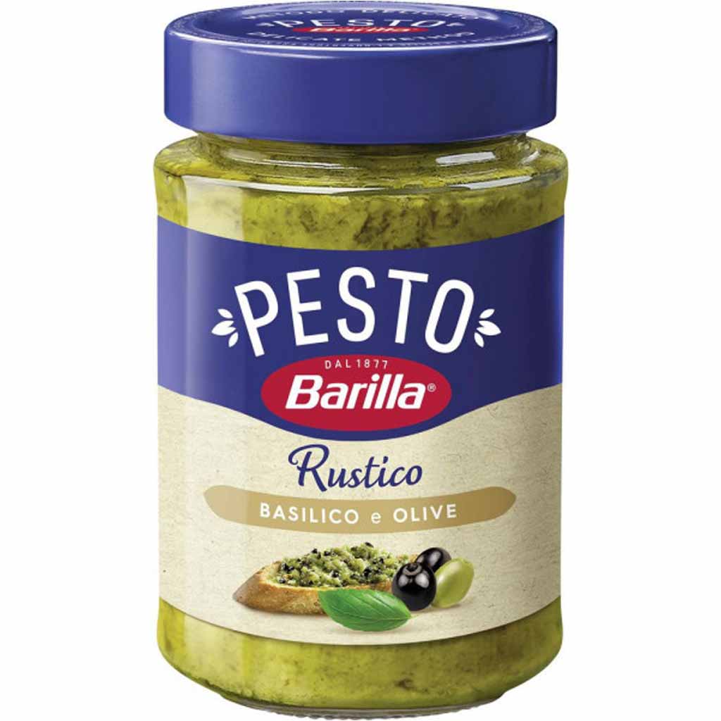 Barilla Pesto Rustico Basilico e Olive 200g MHD:26.8.25