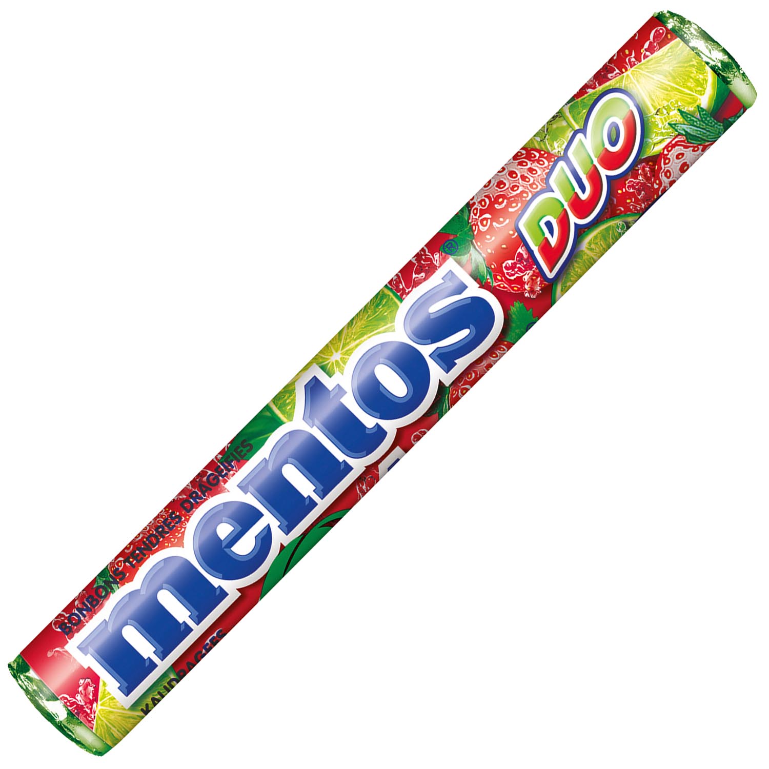 Mentos Kaubonbon Duo Erdbeere Limette 3x 37,5g MHD:30.9.23