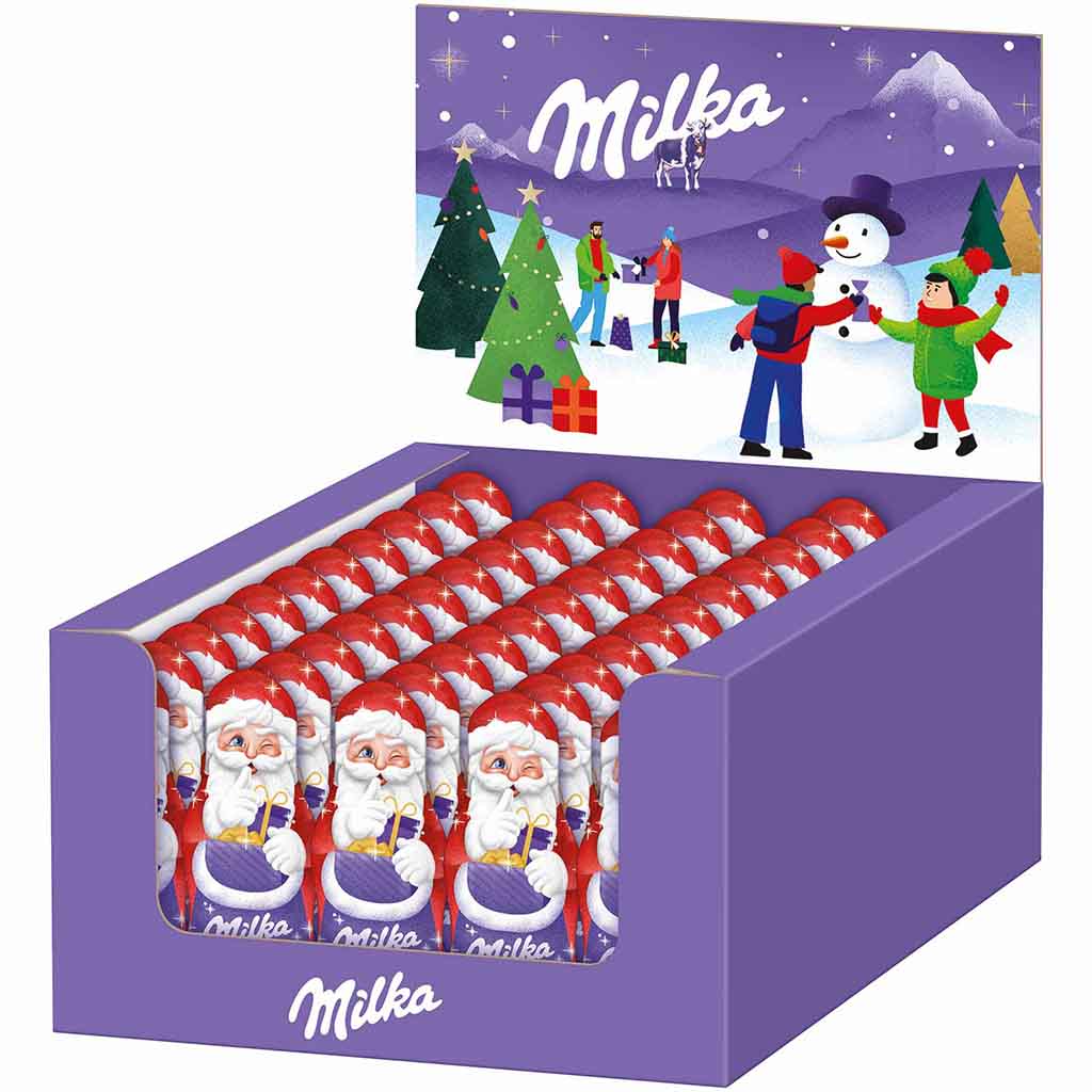 Milka Weihnachtsmann Alpenmilch 55x15g=825g MHD:30.3.23