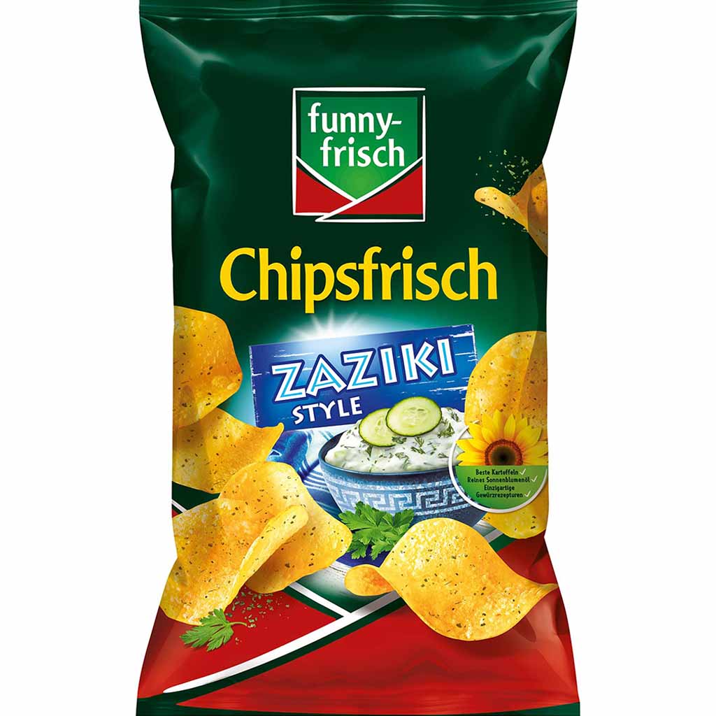 funny frisch Chipsfrisch Zaziki Style 175g MHD:14.11.22