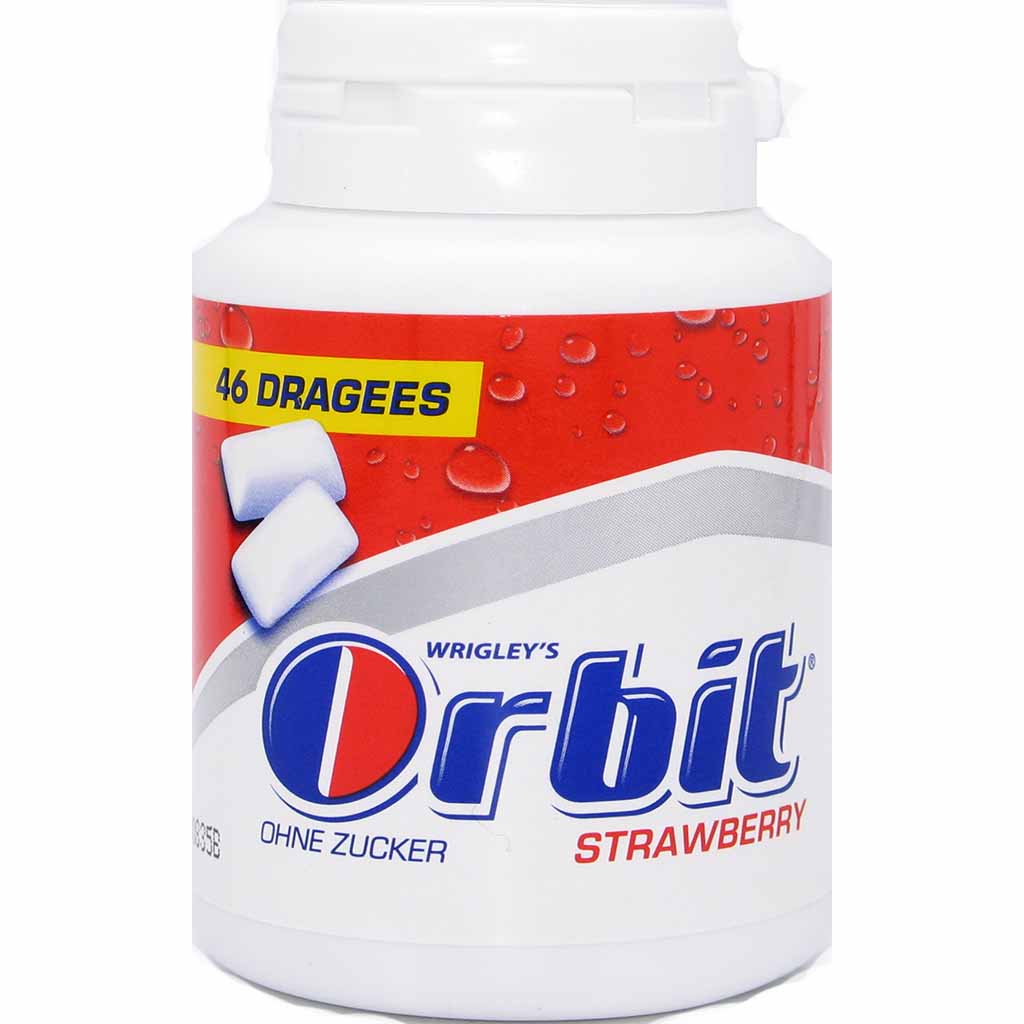 12x Wrigleys Orbit Strawberry á 64g=768g = 552 Kaugummi MHD:27.5.20