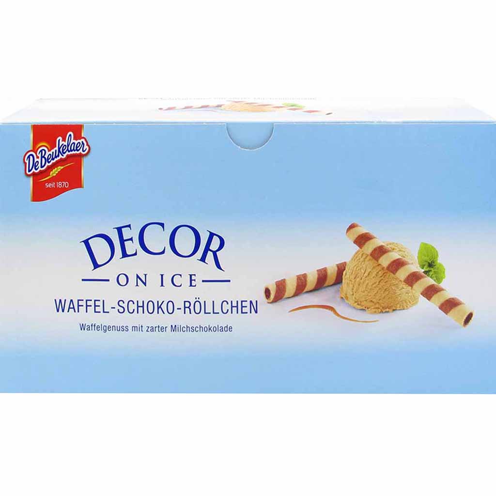 DeBeukelaer Decor -on Ice- Waffel Schoko Röllchen 910g