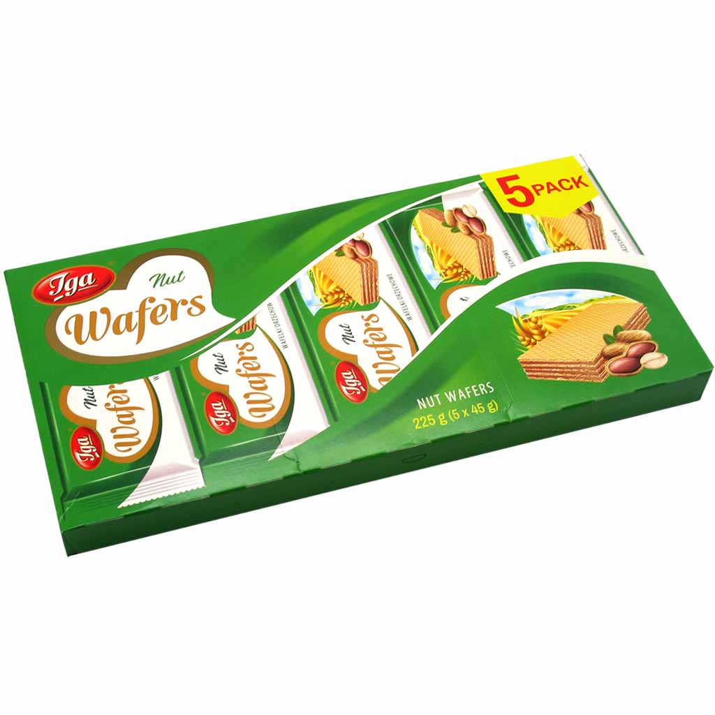 IGA Waffeln Erdnusscreme 5er 225g MHD:24.4.25