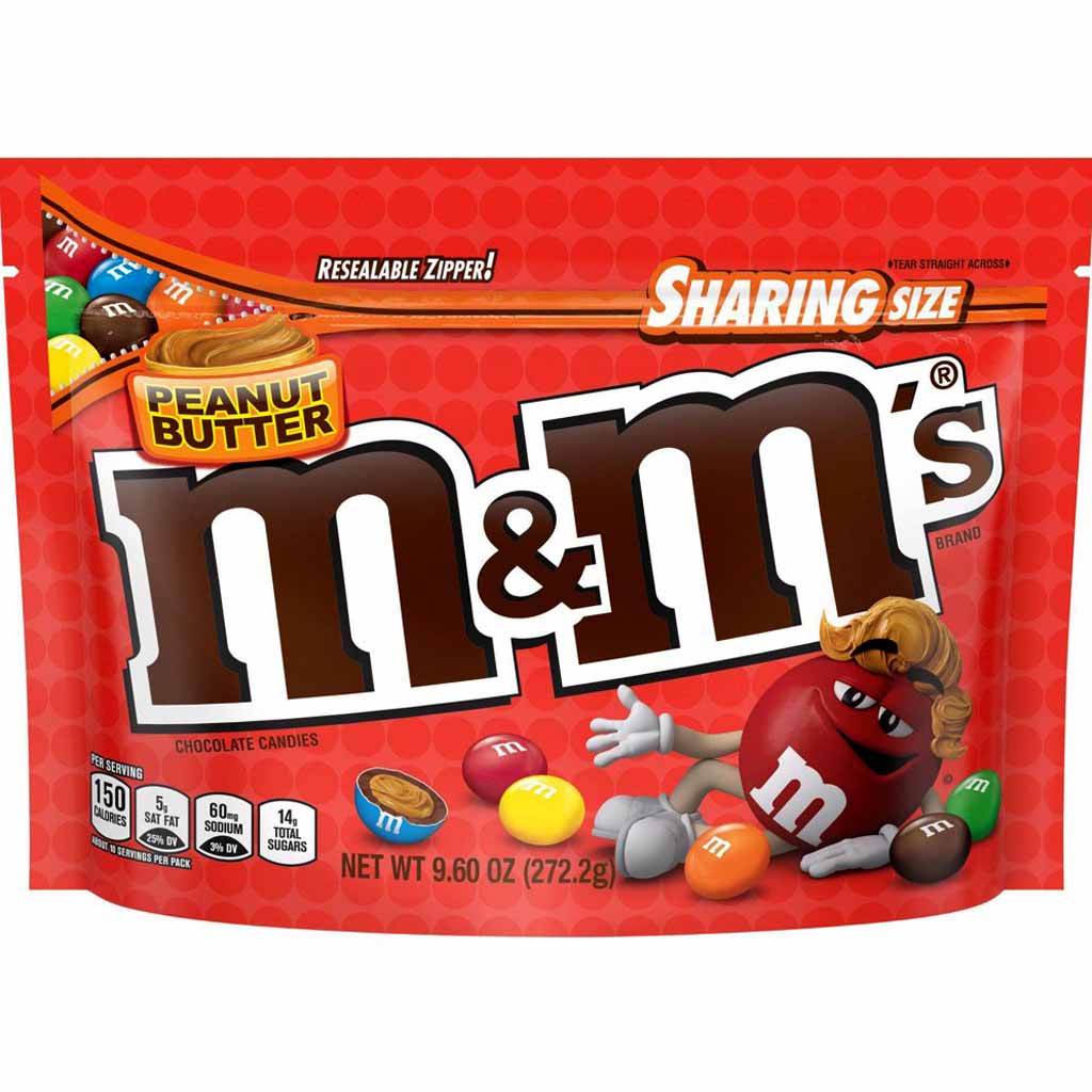 M&Ms USA Peanut Butter Chocolate Candies 272.2g MHD:30.8.22