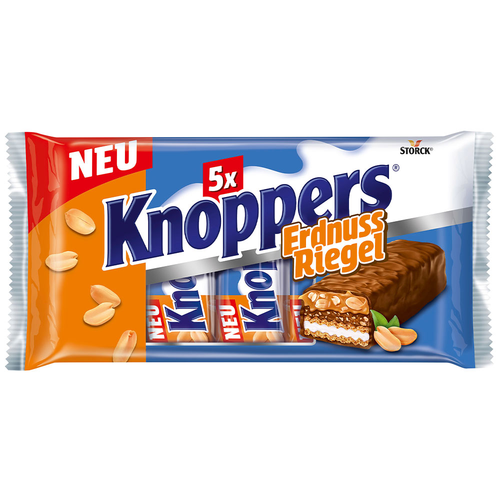Knoppers Riegel Erdnuss 5x40g MHD:6.1.25