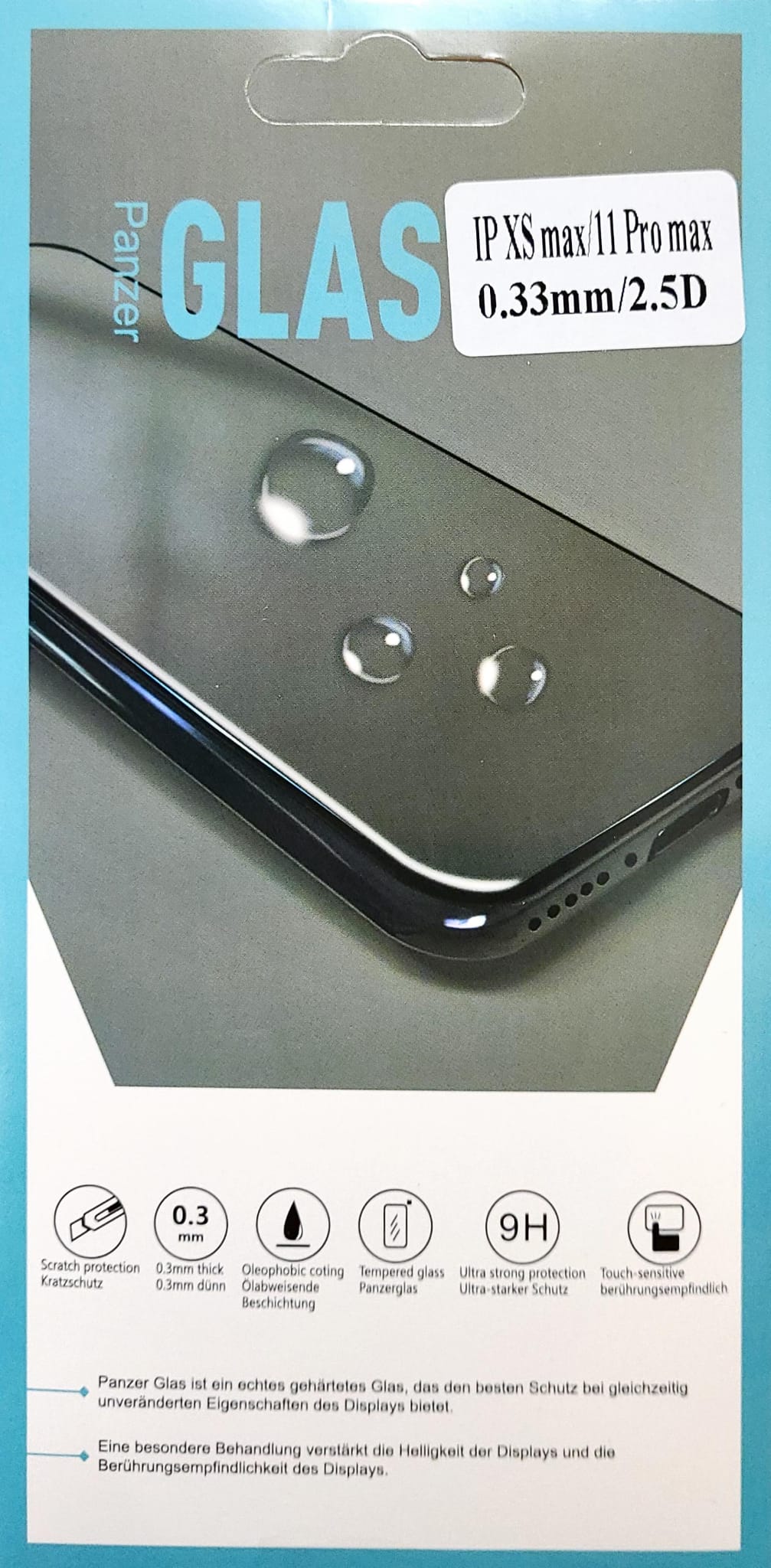 iPhone XS Max / 11 Pro Max Panzerglas, Schutzglas 9H Glas Display Schutz