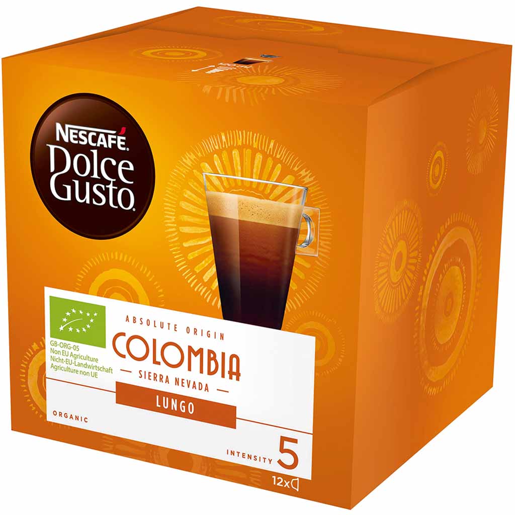 Dolce Gusto Bio Lungo Colombia Kaffeekapseln 12 Tassen 84g MHD:30.8.21