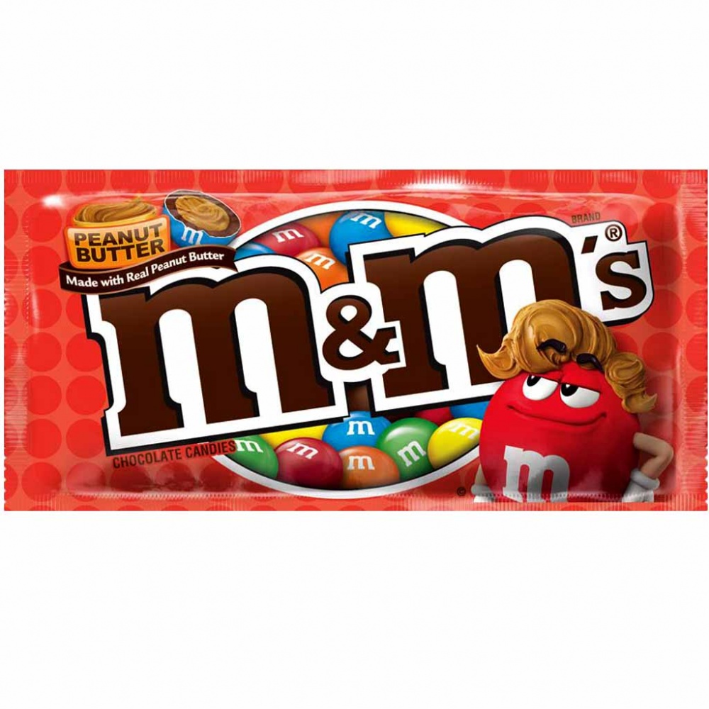M&Ms USA Peanut Butter Chocolate Dragees 46g   04014407  