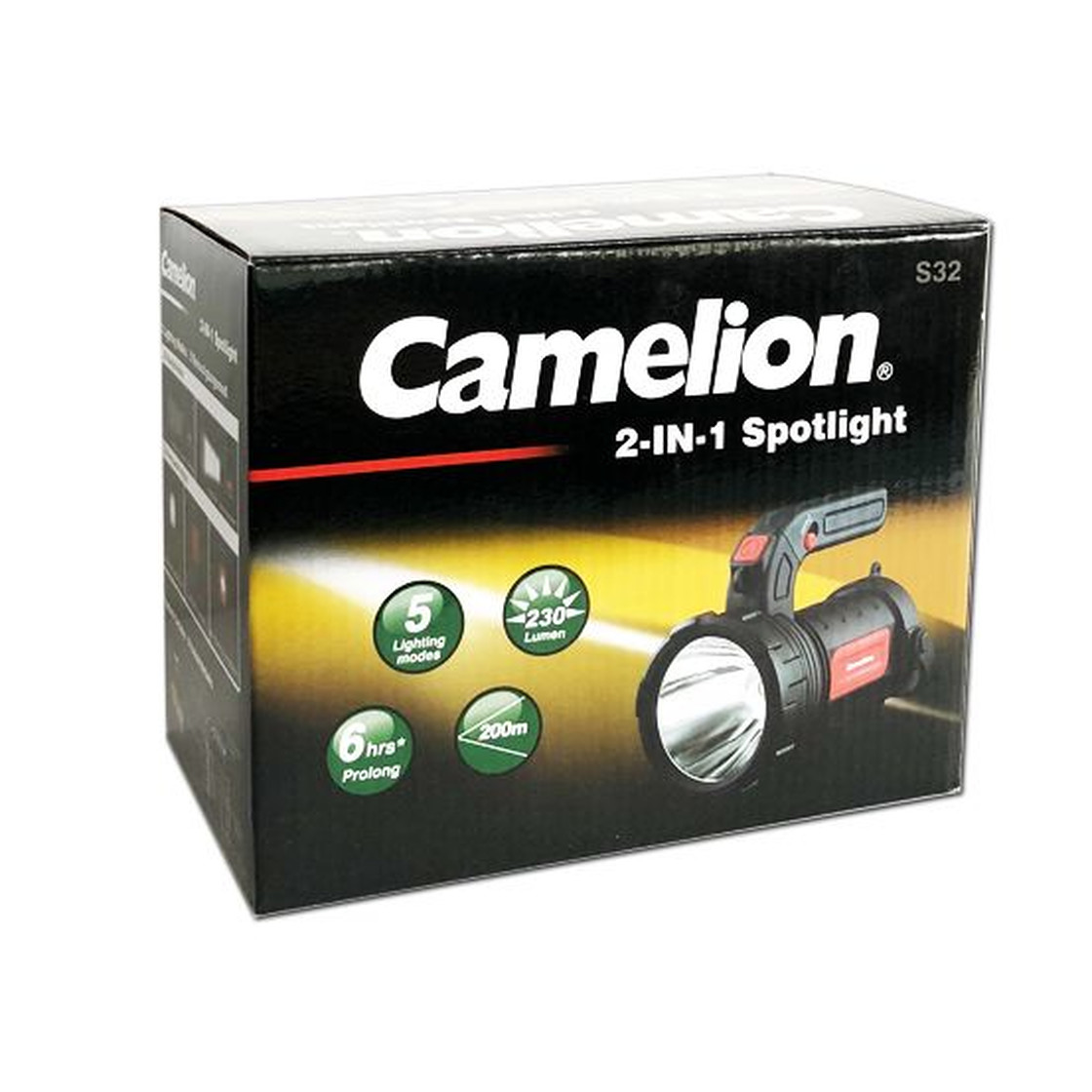 CAMELION S32-3R6PCB 2in1 Spotlight 1er Hartbox