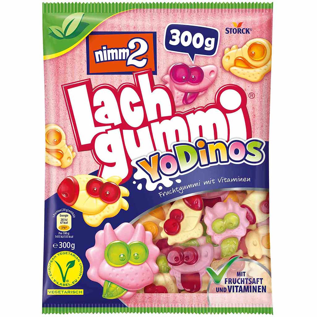 Storck Nimm2 Lachgummi YoDinos 300g MHD:30.5.25