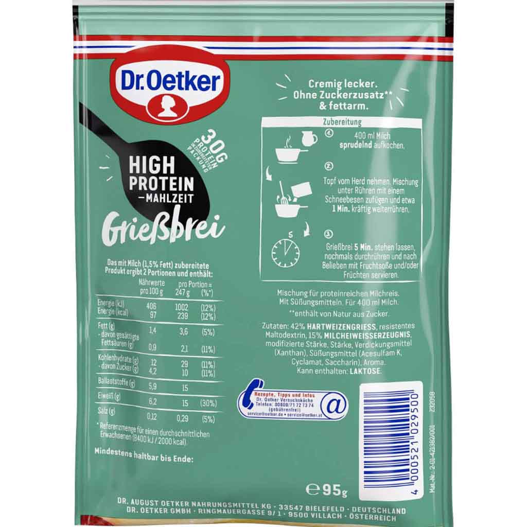 Dr.Oetker High Protein Grießbrei 95g