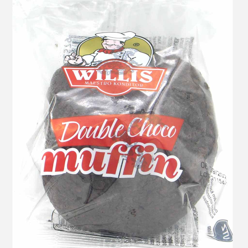 30x Willis Muffin Double Choc á 55g=1650g MHD:18.8.24