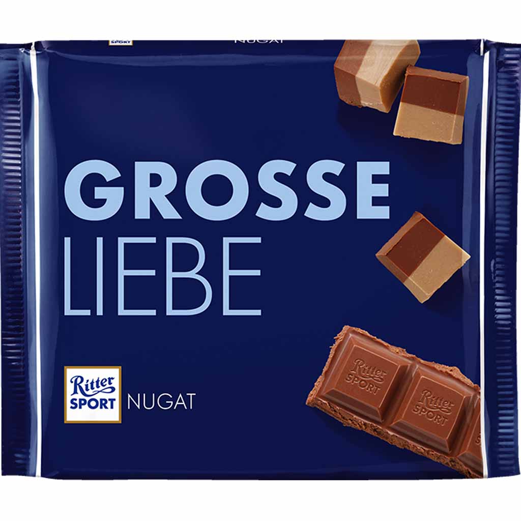 Ritter Sport Tafelschokolade Große Liebe Nougat 250g MHD:3.1.23