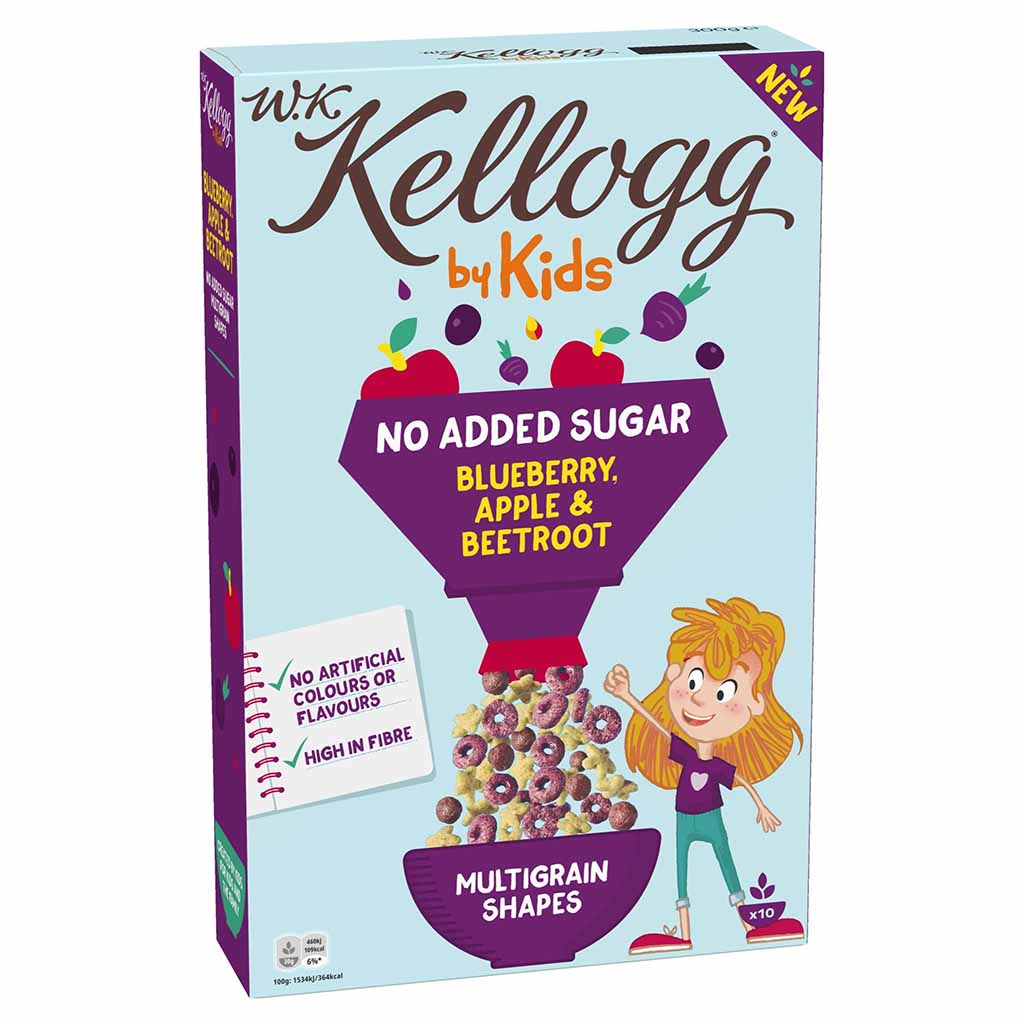 Kellogg by Kids Blueberry, Apple & Beetroot Cerealien 300g MHD:18.8.21