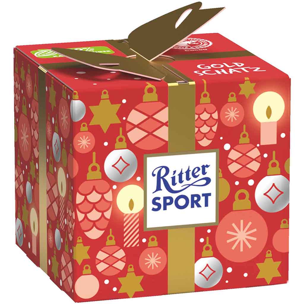 Ritter Sport Geschenk-Würfel Goldschatz 83g MHD:1.4.24