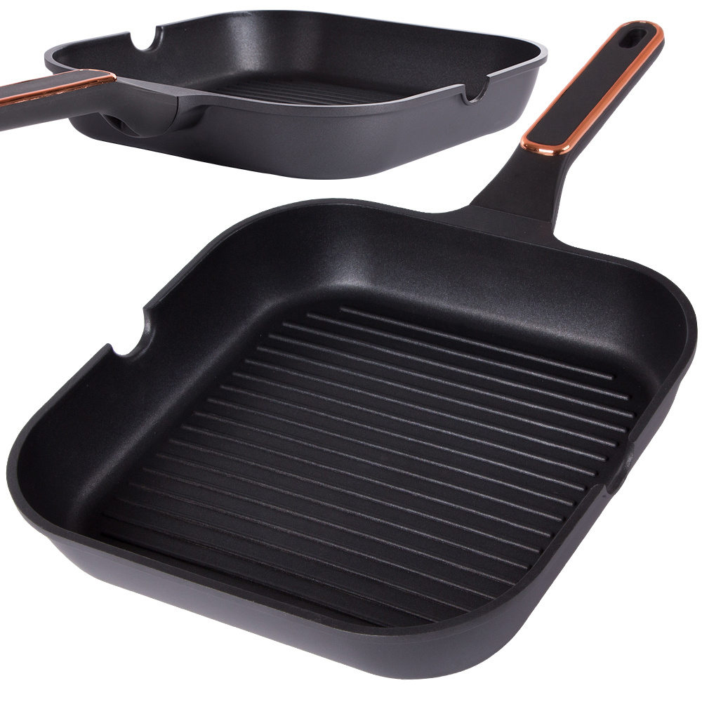Antihaft Grillpfanne Antihaftbeschichtung Induktions und Gas 28cm