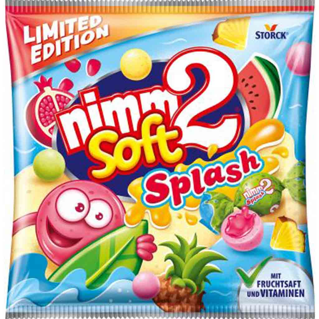 nimm2 Soft Splash gefüllte Kaubonbon 240g MHD:30.4.25