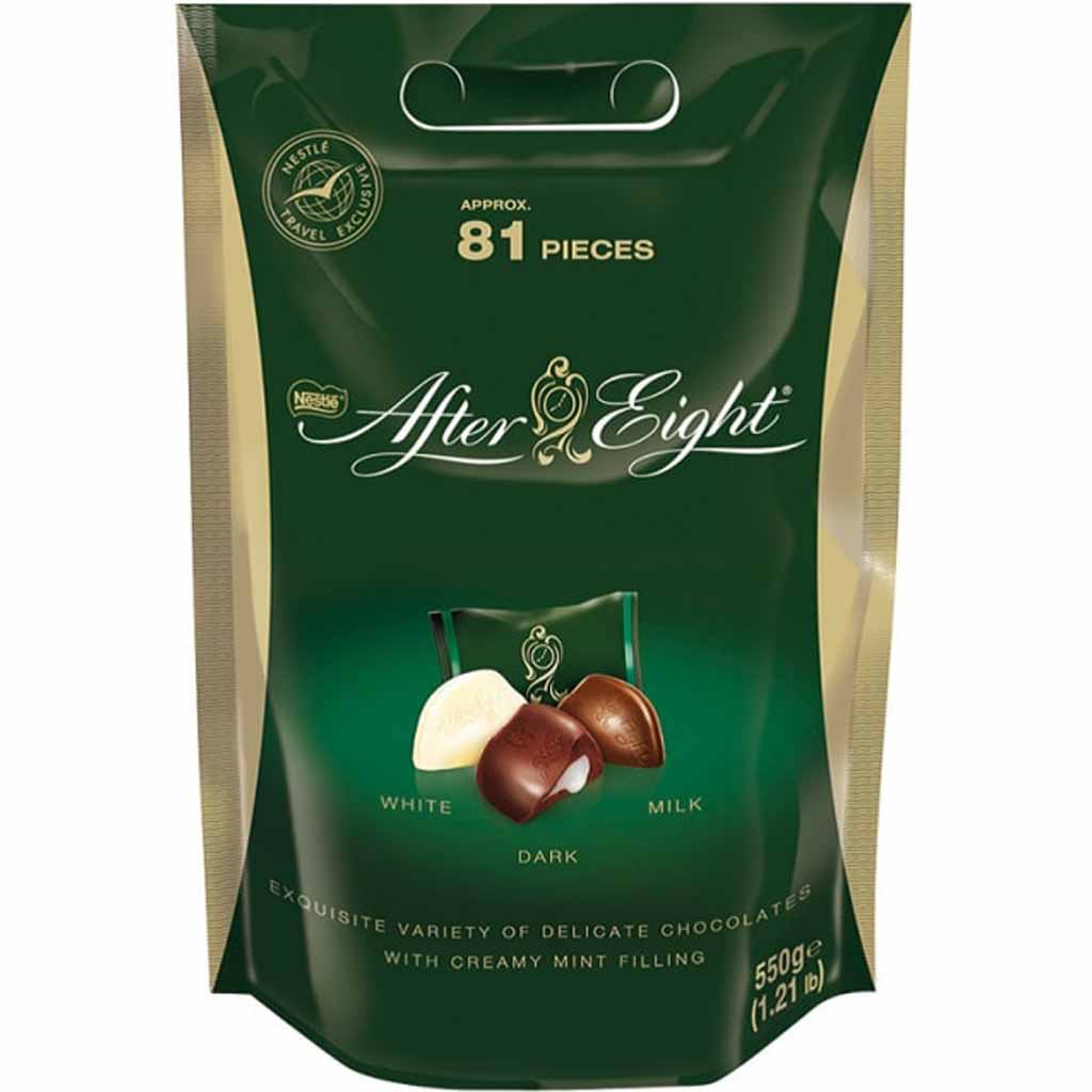 After Eight Finest Mint Pralines Selection 550g - Pralinenmischung mit 33% Pfefferminzcremefüllung EAN 7613032301002