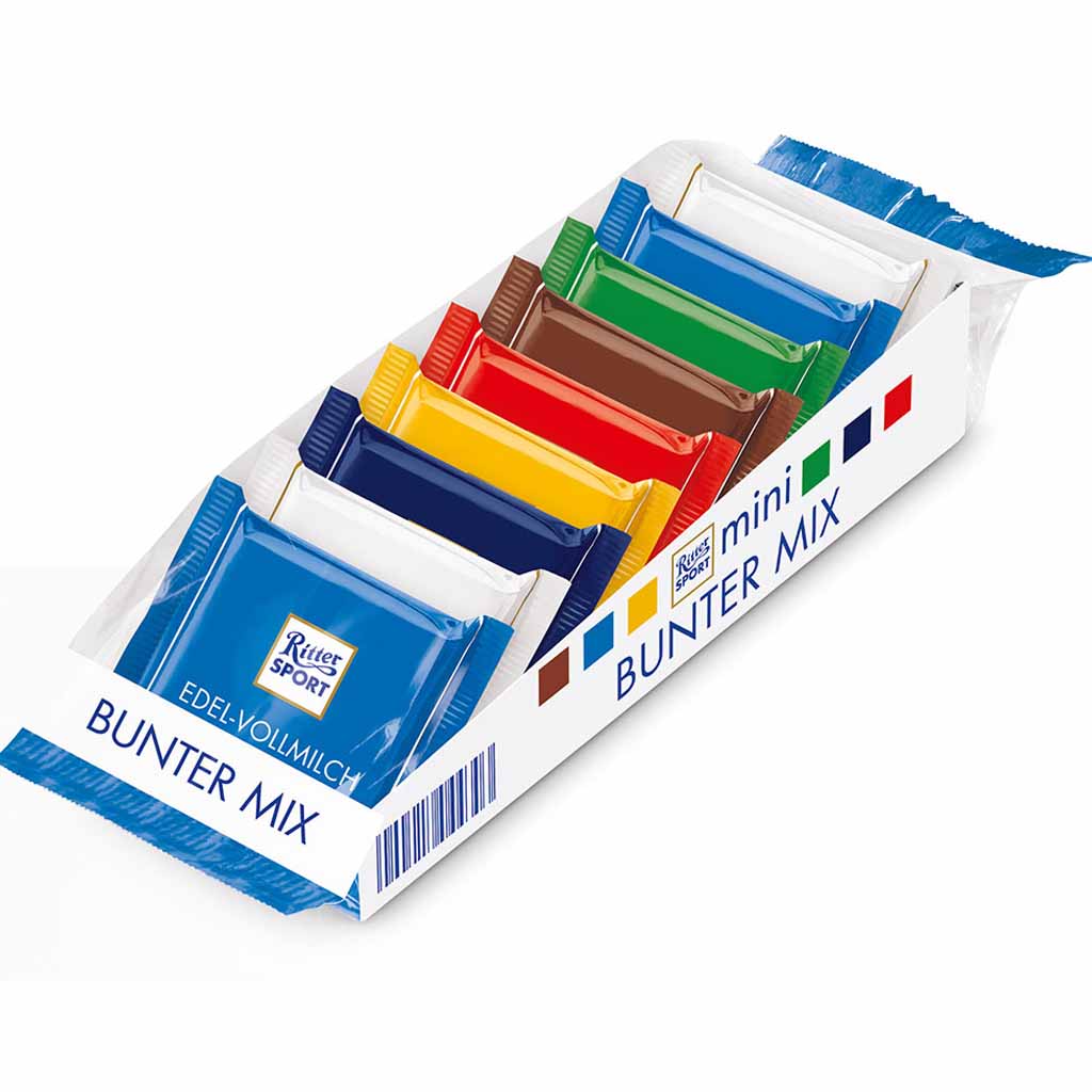 Ritter Sport mini Bunter Mix 9er 150g MHD:18.7.21