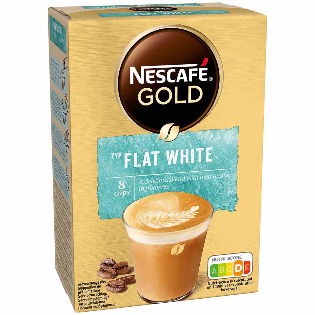 Nescafe Gold Flat White 8x12,5g=100g MHD:30.4.22