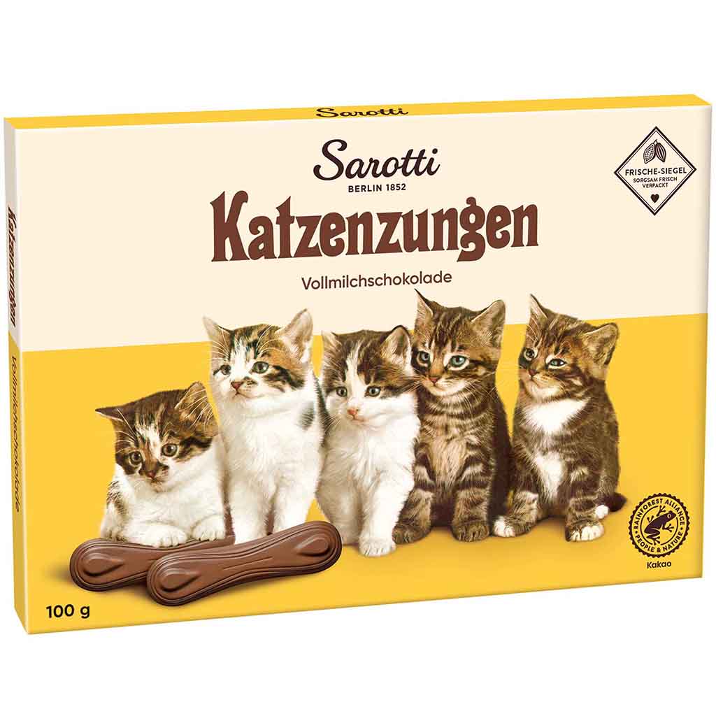 Sarotti Katzenzungen Vollmilchschokolade 100g MHD:15.2.25