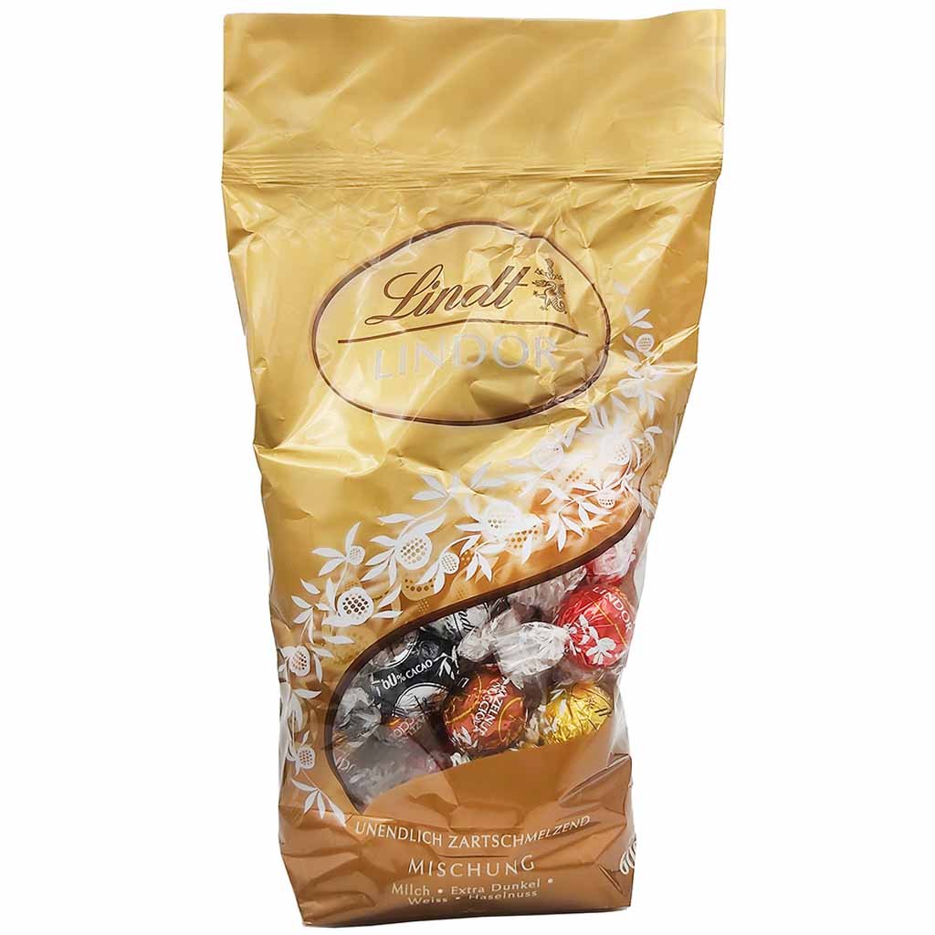 Lindt Lindor Kugel unendlich zartschmelzende Mischung 600g,   Milch, extra dunkel, weiss, Haselnuss