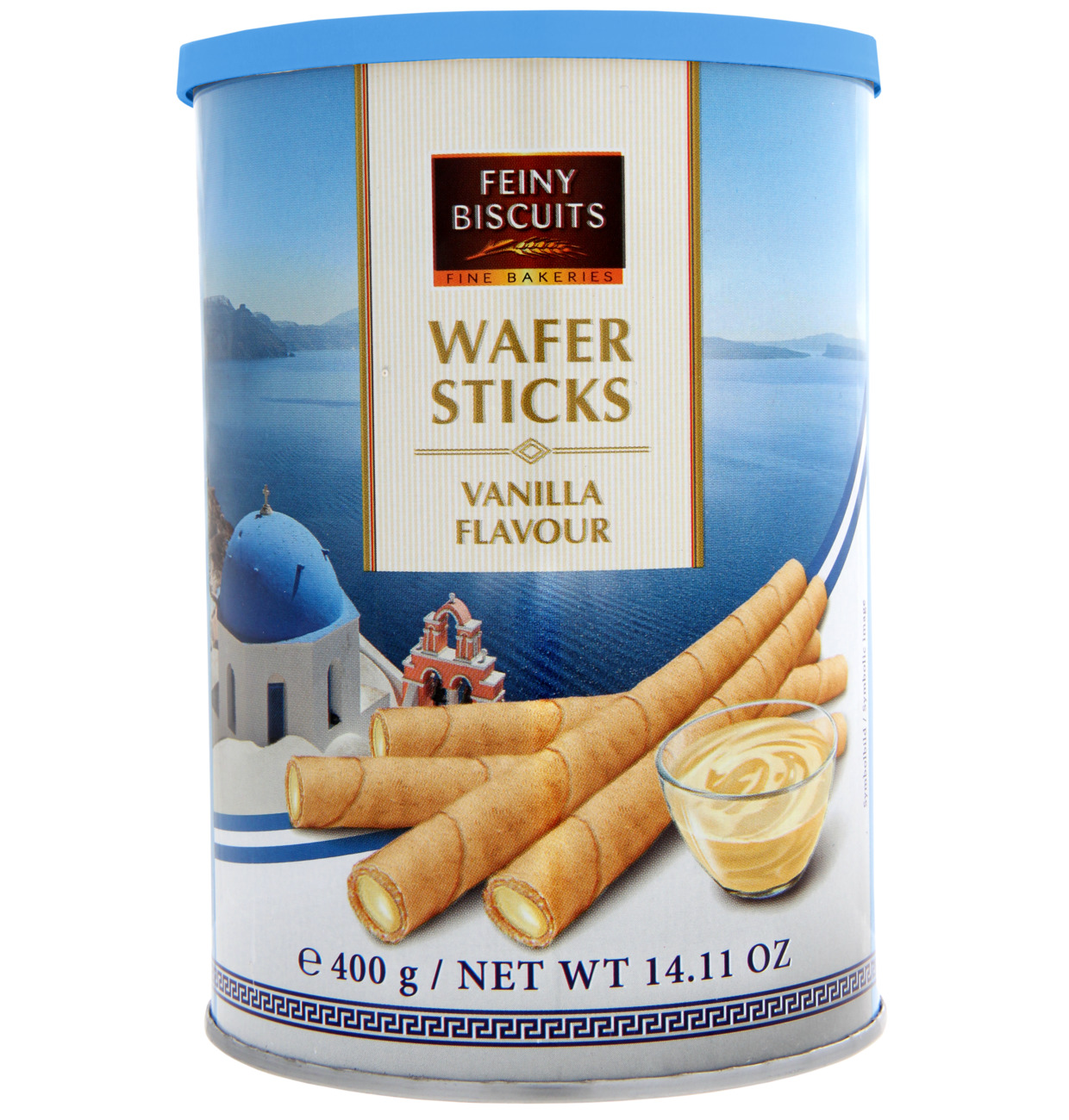 Feiny Biscuits Waffelröllchen mit Vanillegeschmackcreme 400g MHD:27.6.26