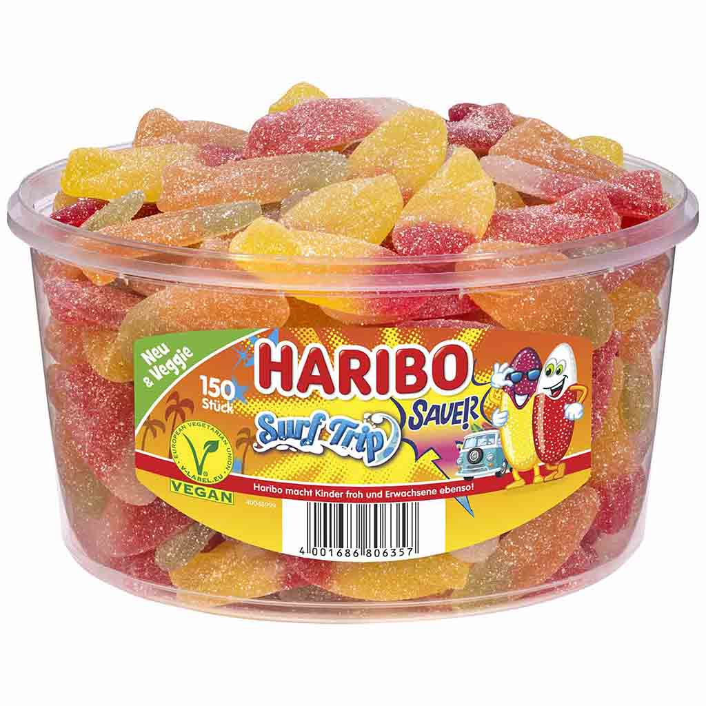 Haribo Surf Trip sauer 150er 1200g MHD:30.8.25