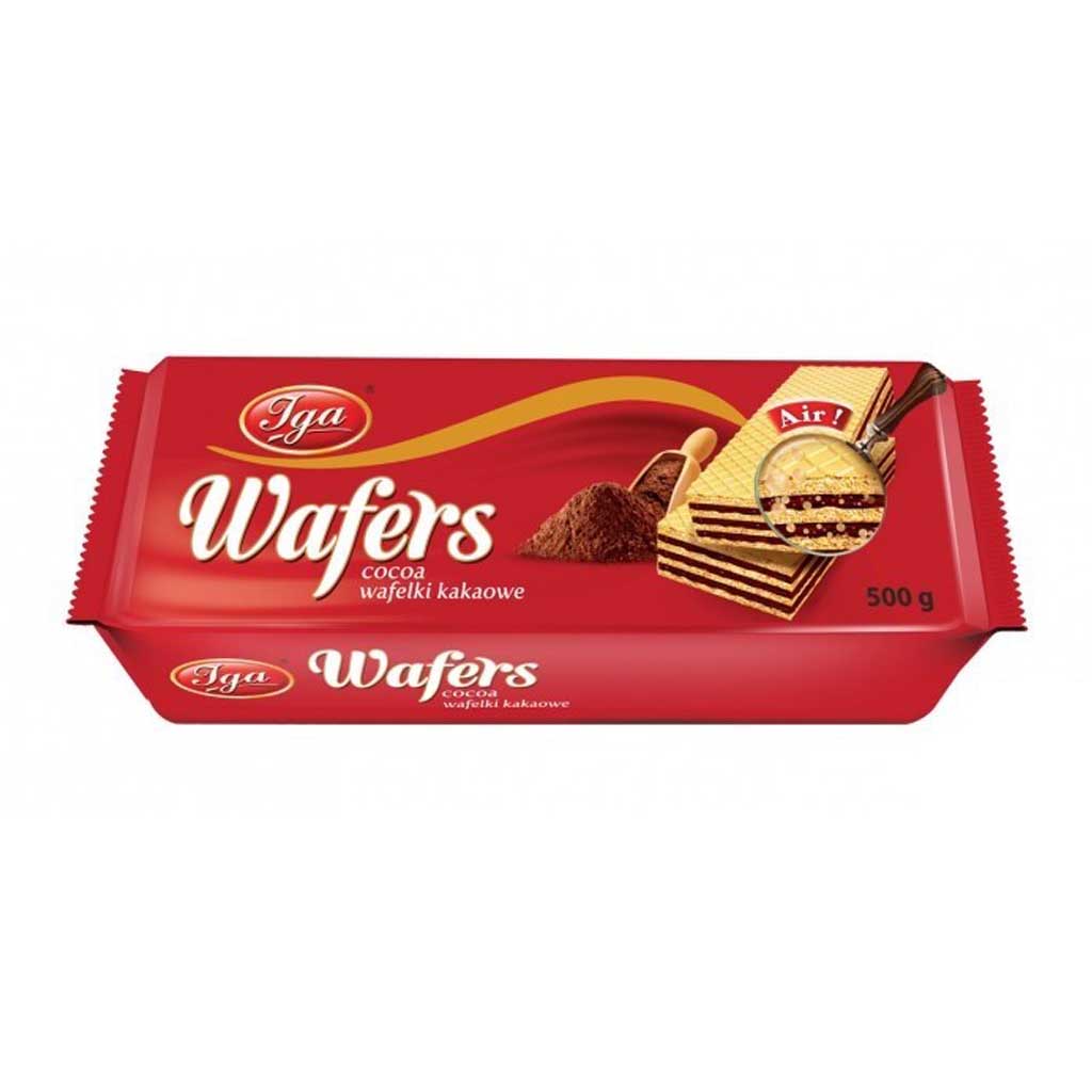 4x Iga Waffeln mit Kakao Creme á 500g=2kg MHD:5.8.20