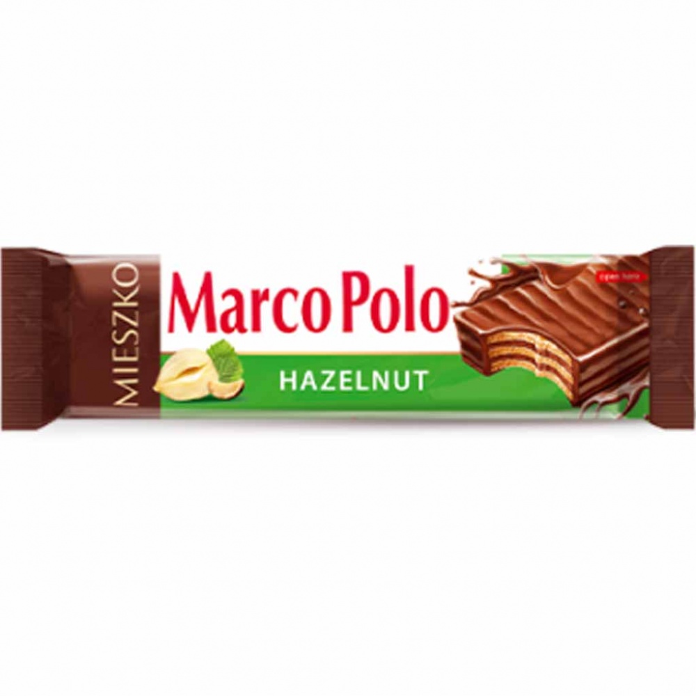 25x Marco Polo Haselnuss Waffelriegel á 34g=850g MHD:2/20