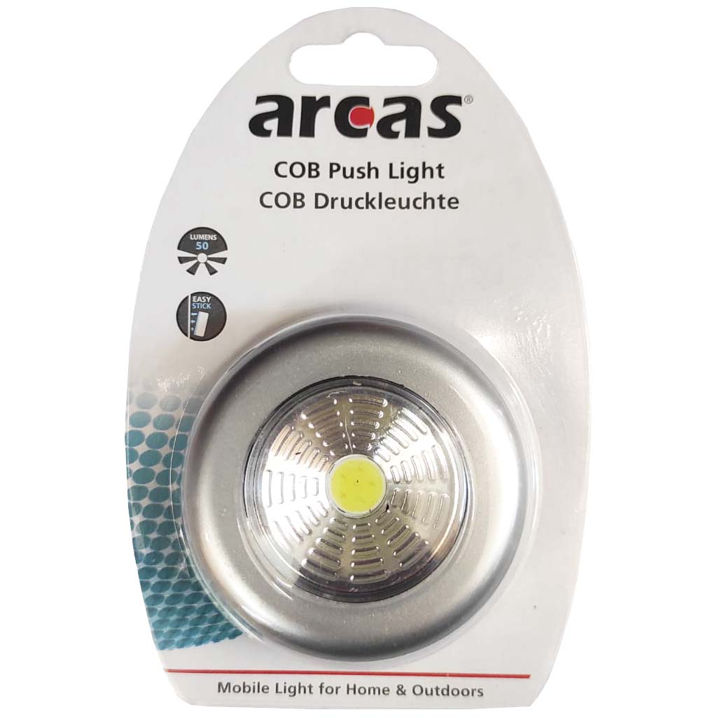 Arcas COB Druckleuchte 50 Lumen Silber