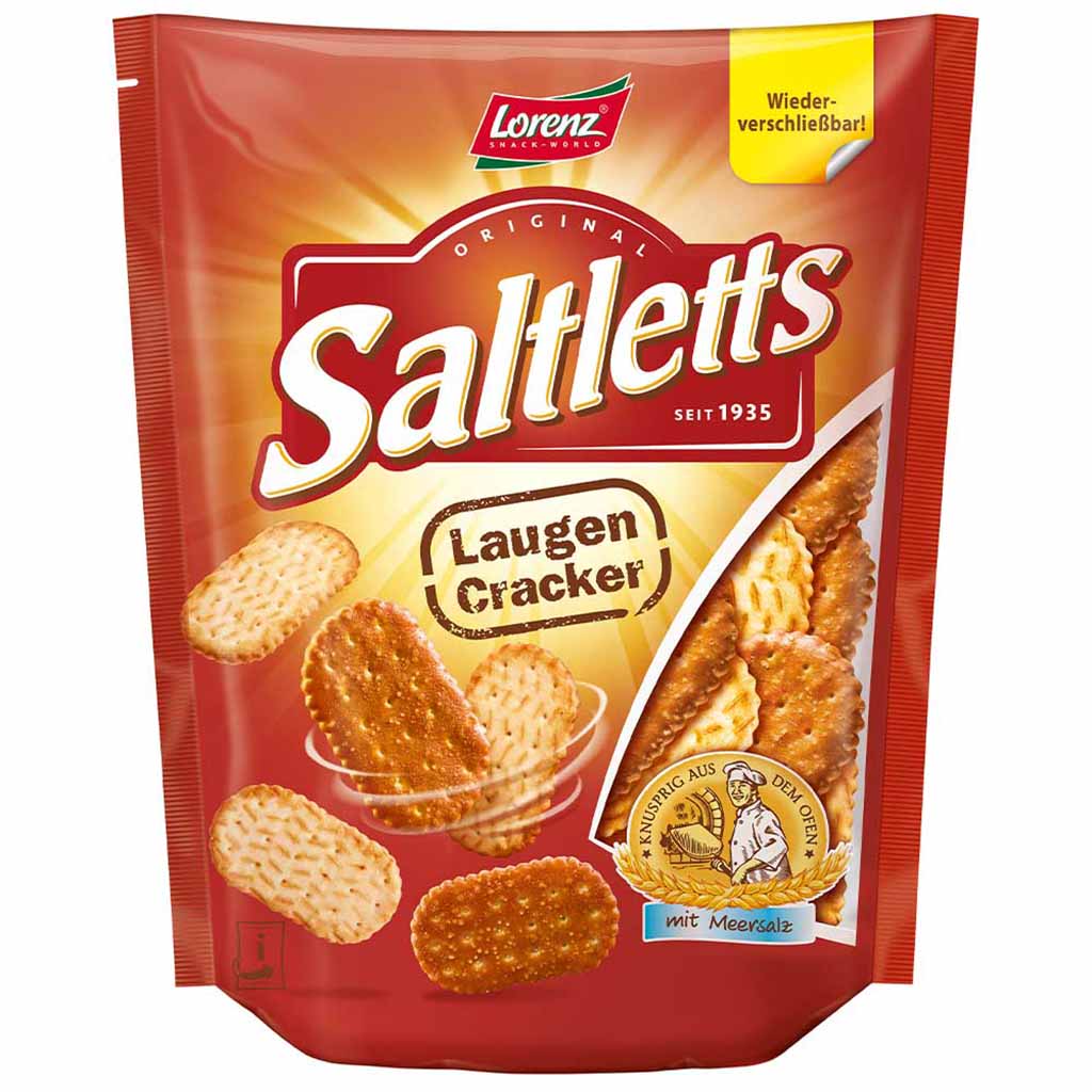 12x Lorenz Saltletts Laugen Cracker á 150g=1800g MHD:12.6.20