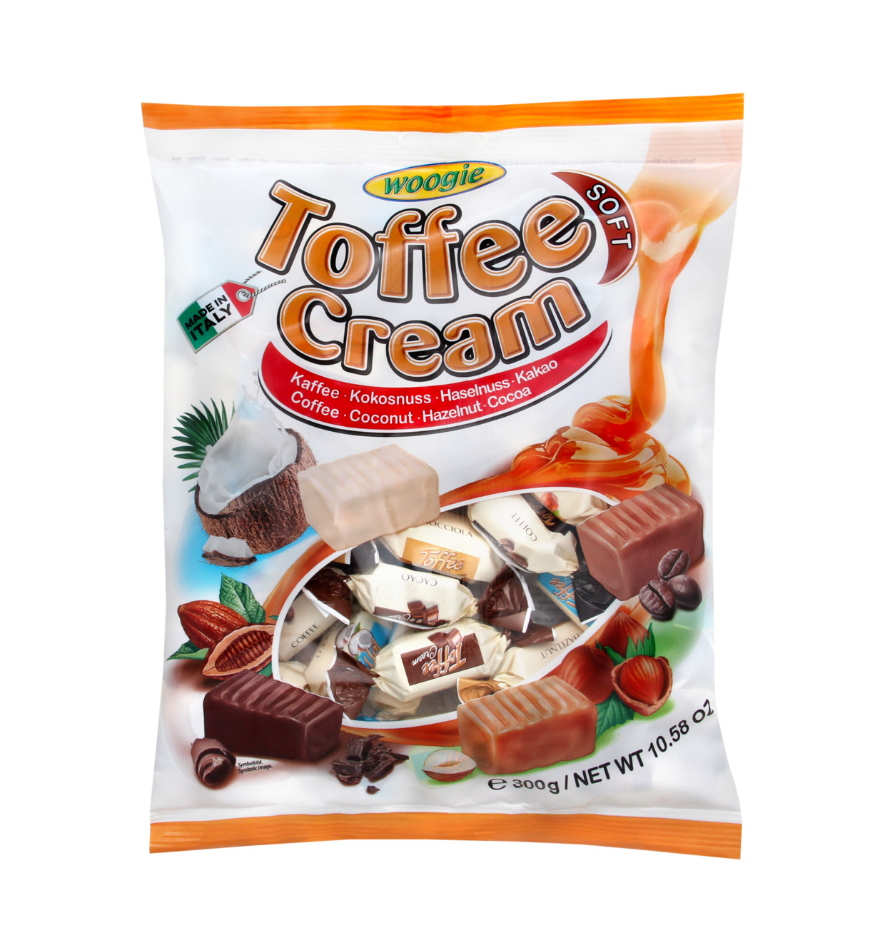 Woogie Toffee Cream Soft - gemischte Karamellbonbons 300g MHD:1.10.23