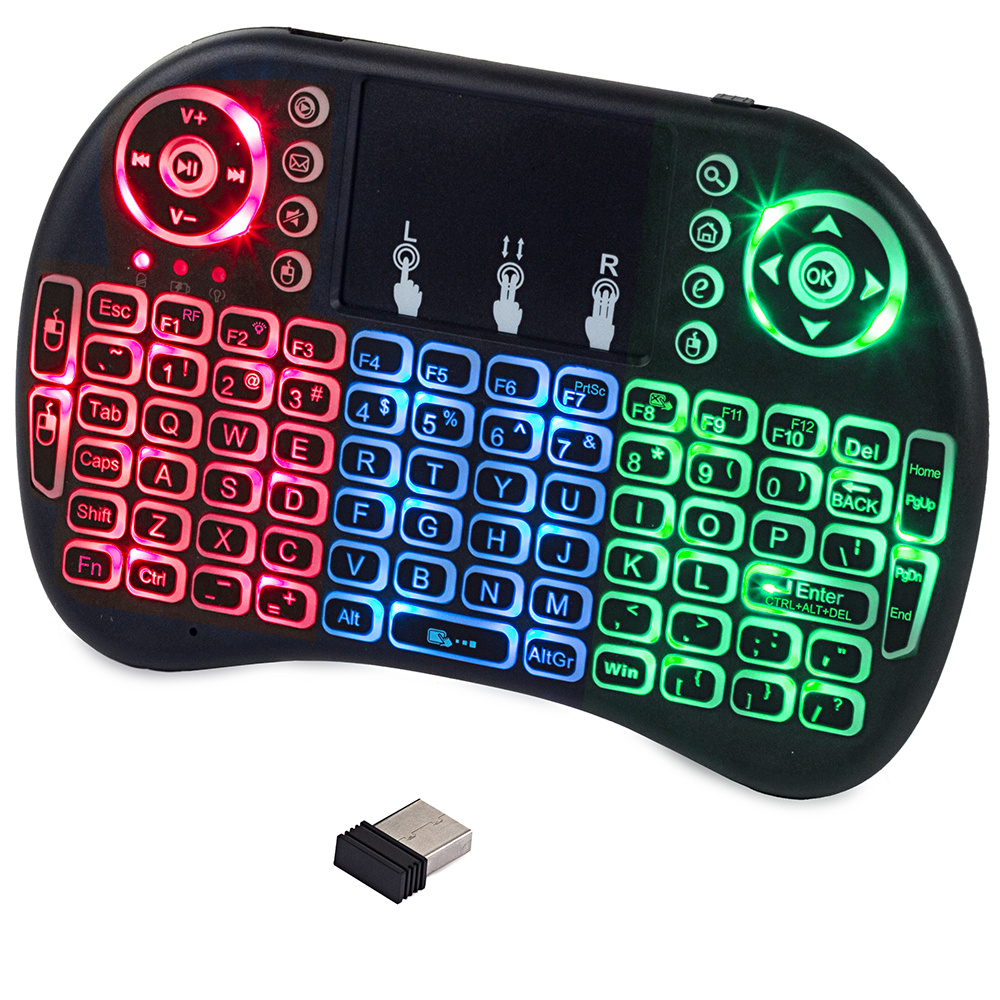 Kabellose Tastatur, beleuchteter Mini-Fernseher mit LED